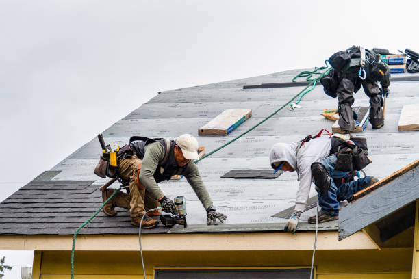 Professional Roofing technician working in Northfield, MA